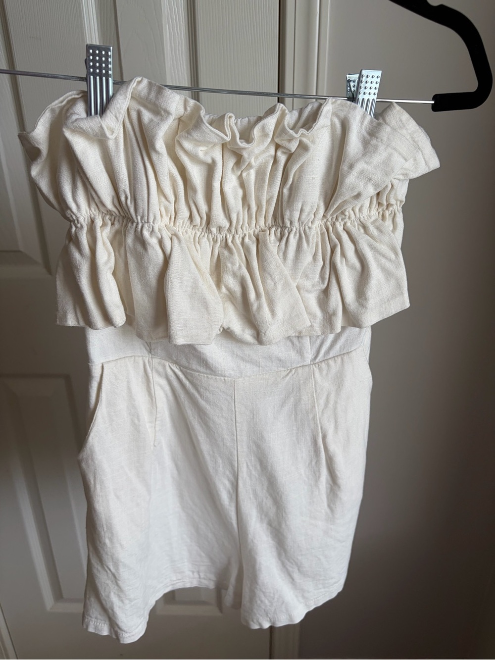 Princess Polly White Ruffle Strapless Romper